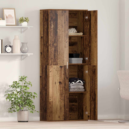 Highboard 70 x 33,5 x 180 cm Konstrueret træ Gammelt træ