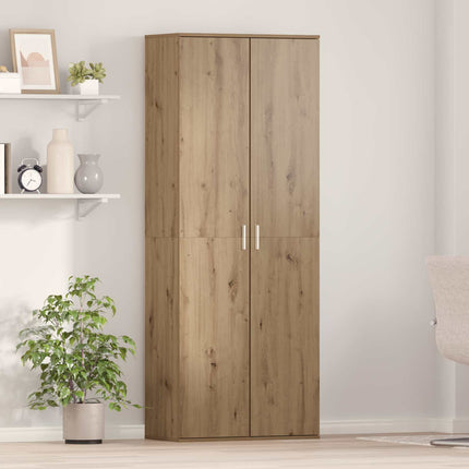 Highboard 70 x 33,5 x 180 cm Konstrueret træ Artisan Egetræ