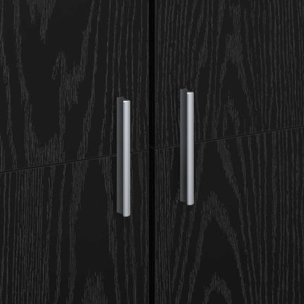 Highboard 70 x 33,5 x 180 cm Konstrueret træ Sort eg