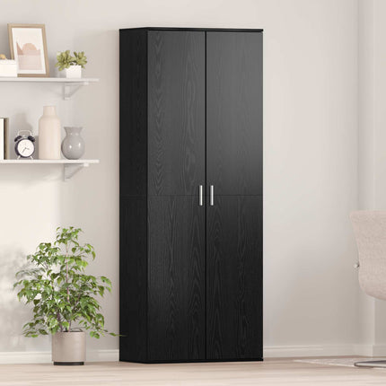 Highboard 70 x 33,5 x 180 cm Konstrueret træ Sort eg