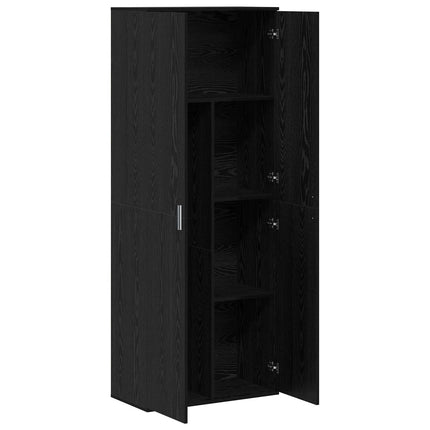 Highboard 70 x 33,5 x 180 cm Konstrueret træ Sort eg