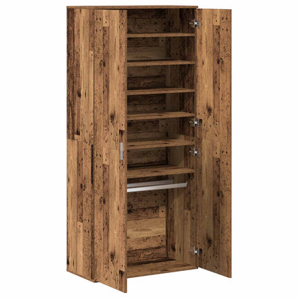 Højskab 80 x 39 x 178 cm Konstrueret træ Gammelt træ