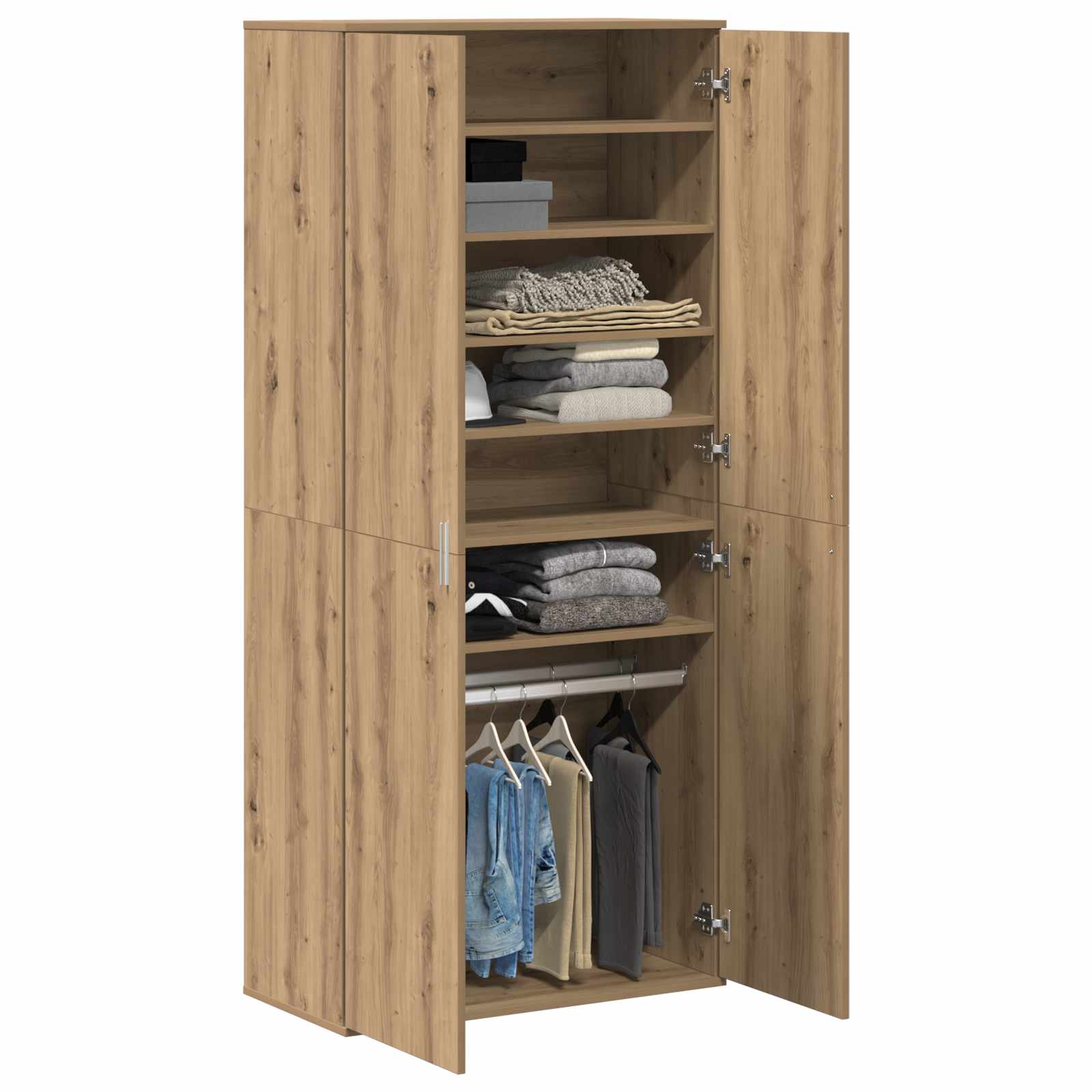 Højskab med hylde artisan eg 80 x 39 x 178 cm Konstrueret træ