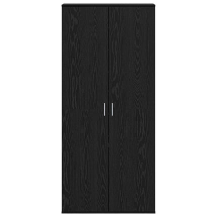 Highboard 80 x 39 x 178 cm Konstrueret træ Sort eg