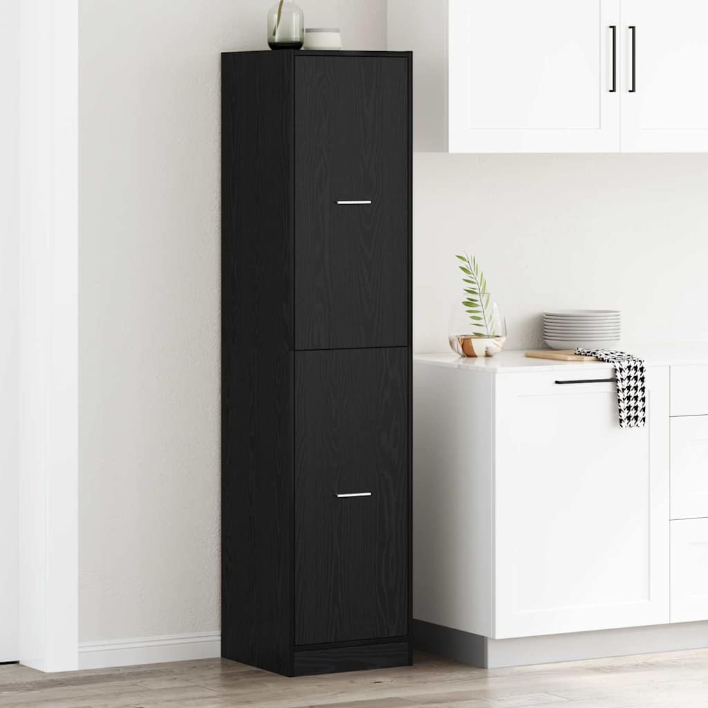 Apoteker skab i sort eg 40 × 41 × 174,5 cm - konstrueret træ