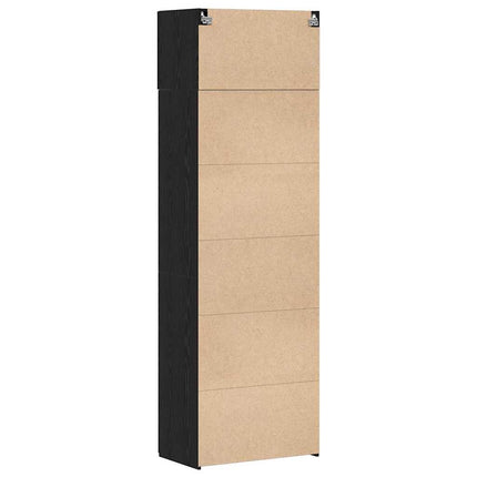 Opbevaringsskab 2 stk. Sort eg 70 x 42,5 x 185 cm