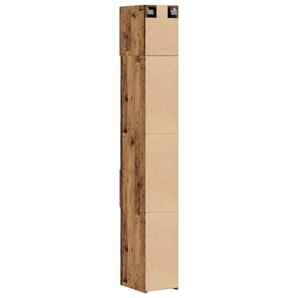 Opbevaringsskab 2 stk. Gammelt træ 30 x 42,5 x 225 cm