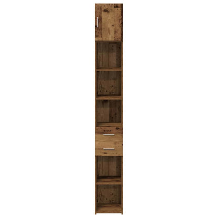 Opbevaringsskab 2 stk. Gammelt træ 30 x 42,5 x 225 cm