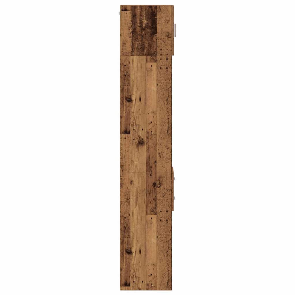 Opbevaringsskab med skuffe 2 pcs Gammelt træ 30 x 42,5 x 225 cm