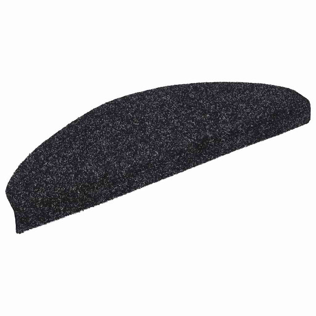 trappemåtter selvklæbende 20 stk. 65x21x4 cm sorte halvrunde store