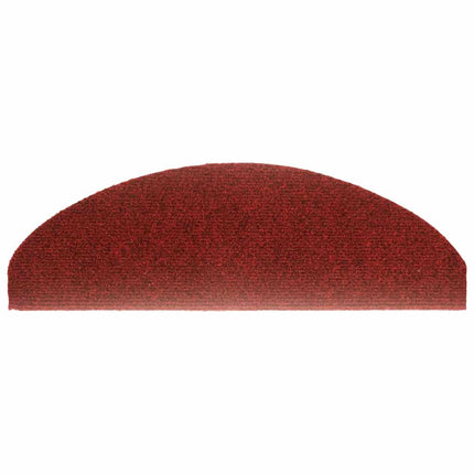 trappemåtter selvklæbende 20 stk. 65x21x4 cm bordeauxrød halvrunde store