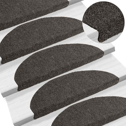 trappemåtter selvklæbende 20 stk. 65x21x4 cm antracit halvrund store