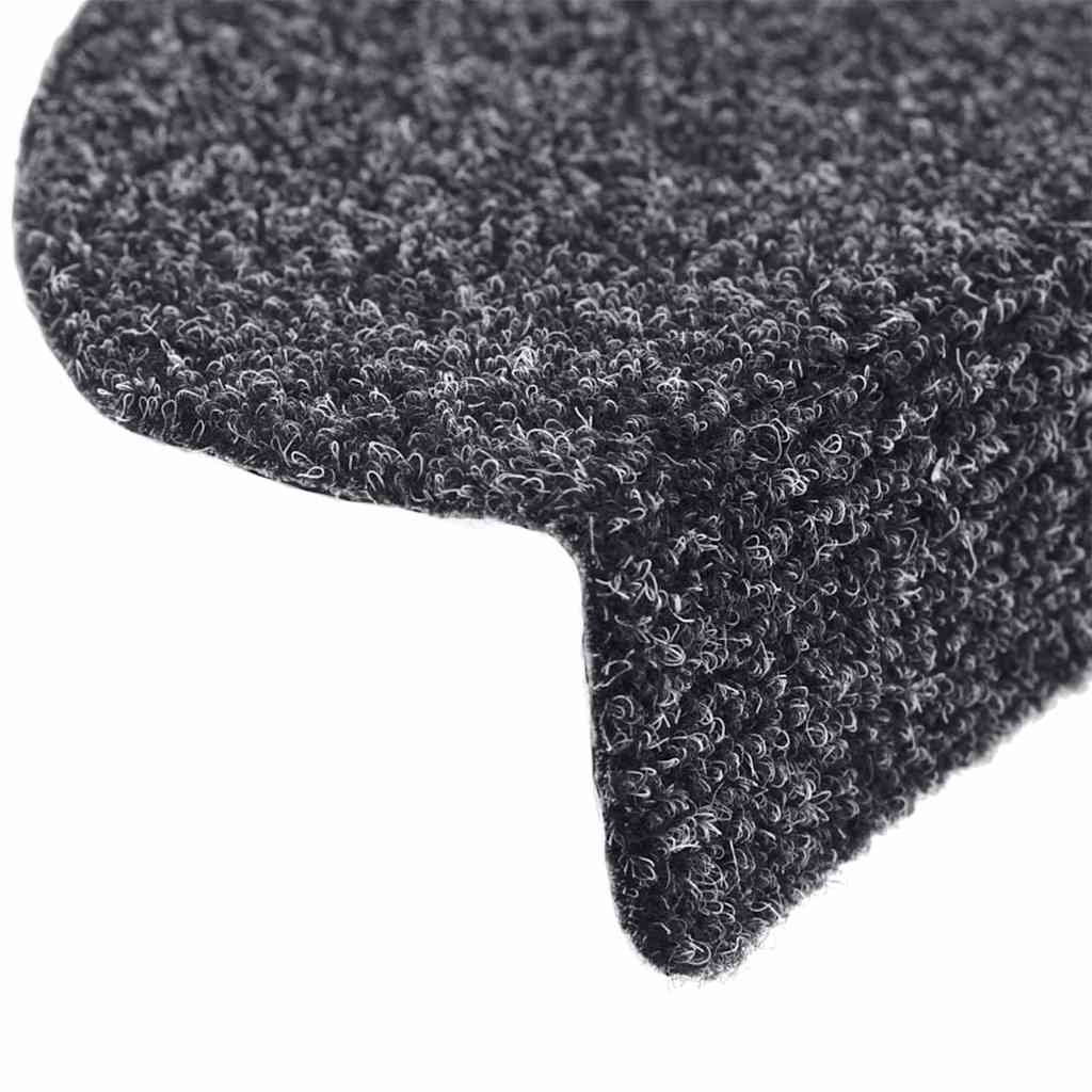 trappemåtter selvklæbende 30 stk. 65x21x4 cm mørkegrå halvrunde store