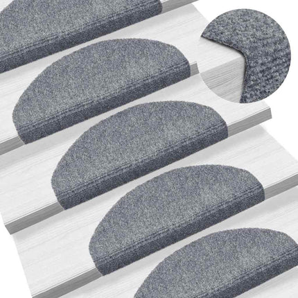 trappemåtter selvklæbende 30 stk. 65x21x4 cm lysegrå halvrunde store