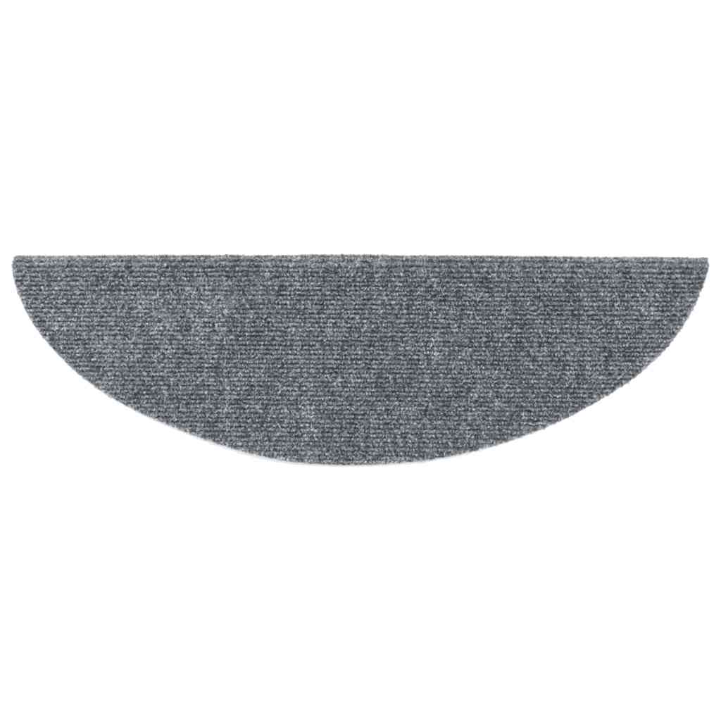 trappemåtter selvklæbende 20 stk. 56x17x3 cm lysegrå halvrunde