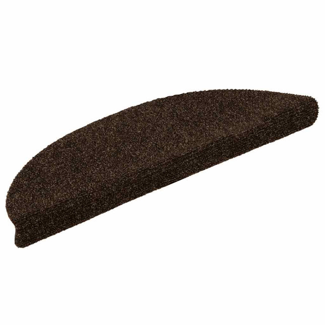 trappemåtter selvklæbende 20 stk. 56x17x3 cm brune halvrunde