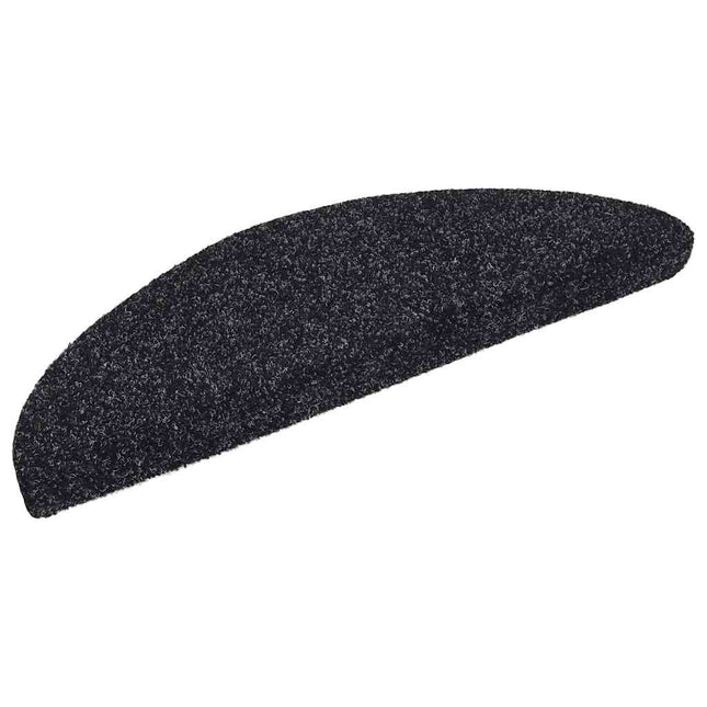 trappemåtter selvklæbende 30 stk. 56x17x3 cm sorte halvrunde