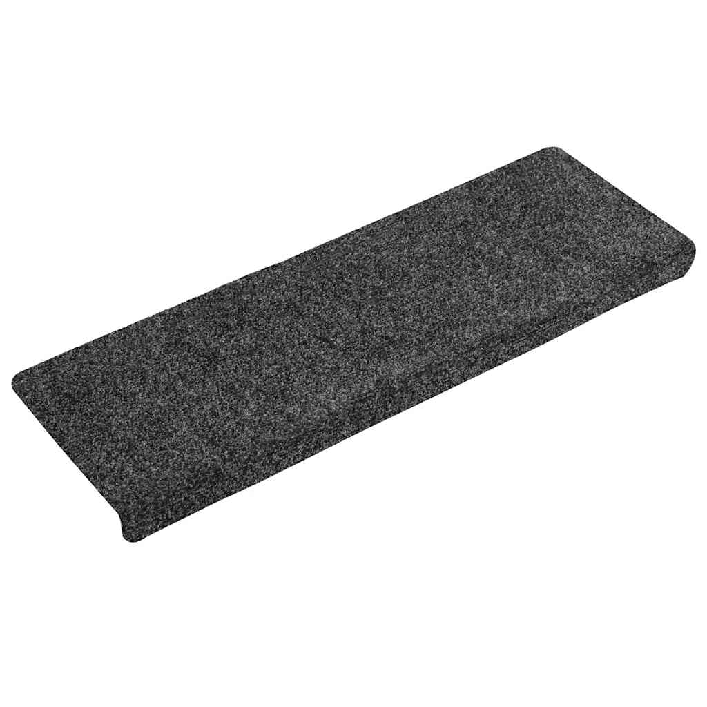 trappemåtter selvklæbende 30 stk. 65x21x4 cm mørkegrå rektangulær kant