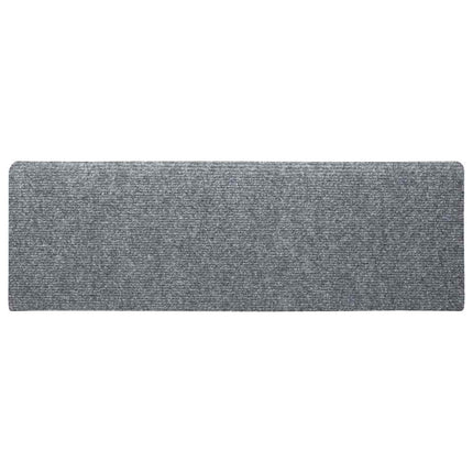 trappemåtter selvklæbende 30 stk. 65x21x4 cm lysegrå rektangulær kant