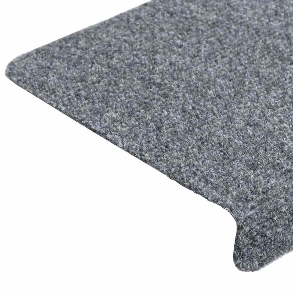 trappemåtter selvklæbende 30 stk. 65x21x4 cm lysegrå rektangulær kant