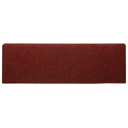 trappemåtter selvklæbende 30 stk. 65x21x4 cm bordeauxrød rektangulær kant