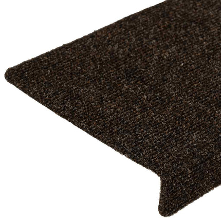 trappemåtter selvklæbende 30 stk. 65x21x4 cm mørkebrune rektangulære kant