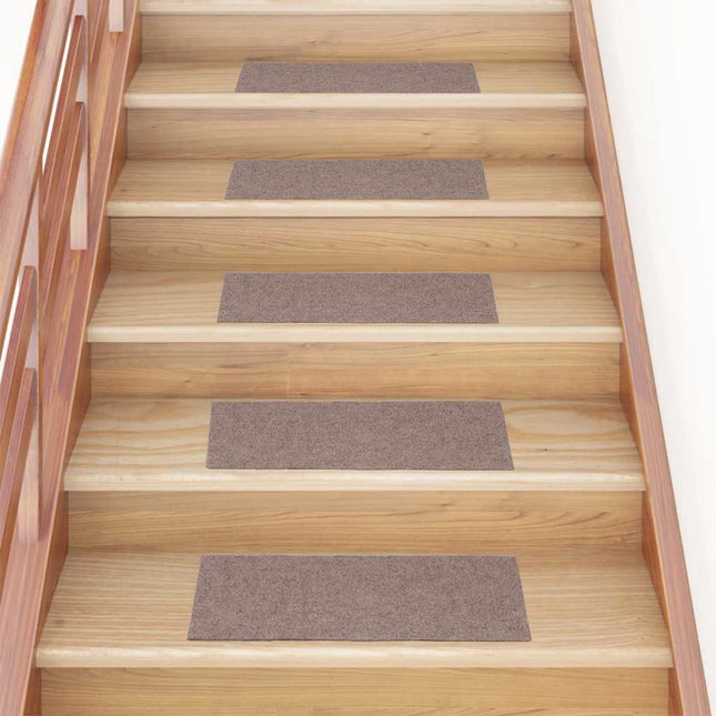 trappemåtter selvklæbende 30 stk. 60x25 cm lysebrune rektangulære