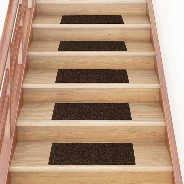 trappemåtter selvklæbende 30 stk. 60x25 cm brune rektangulære