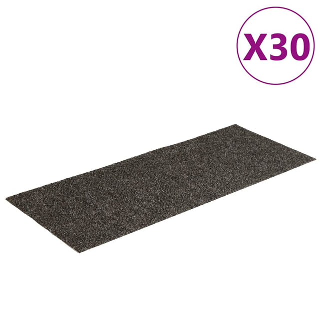 trappemåtter selvklæbende 30 stk. 60x25 cm antracit rektangulære
