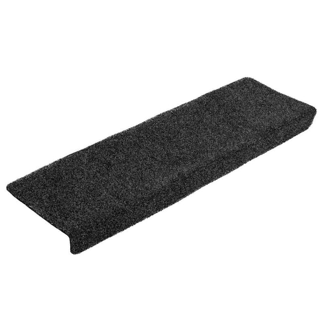 trappemåtter selvklæbende 20 stk. 65x21x4 cm sorte rektangulære kant