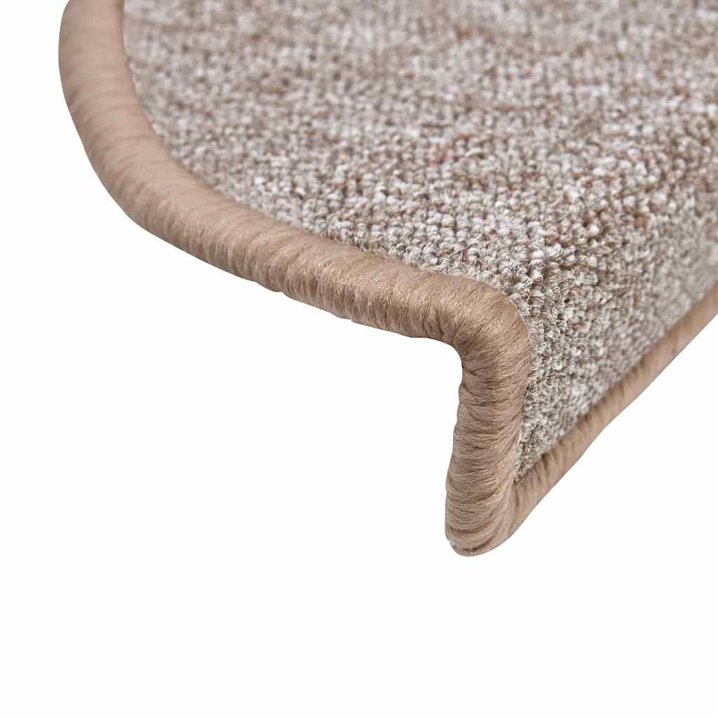 trappemåtter 30 stk. 56x17x3 cm lysebrune halvrunde