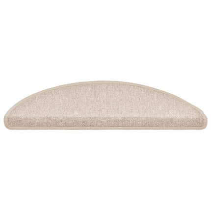 trappemåtter 30 stk. 56x17x3 cm taupe halvrund