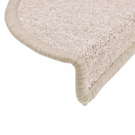 trappemåtter 30 stk. 56x17x3 cm taupe halvrund