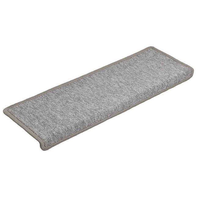 trappemåtter 30 stk. 65x21x4 cm lysegrå rektangulær kant
