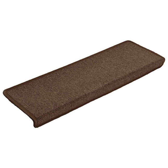 trappemåtter 30 stk. 65 x 21 x 4 cm kaffebrune rektangulære kanter