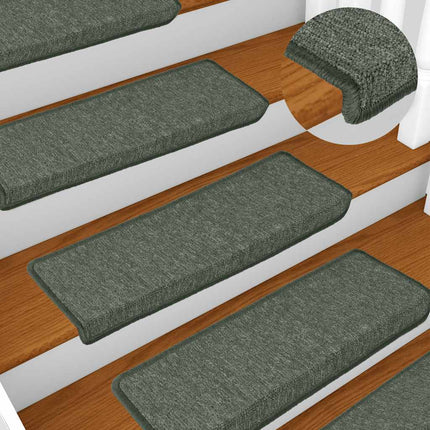 trappemåtter 30 stk. 65x21x4 cm mørkegrønne rektangulære kant