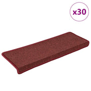 trappemåtter 30 stk. 65x21x4 cm bordeaux rektangulær kant