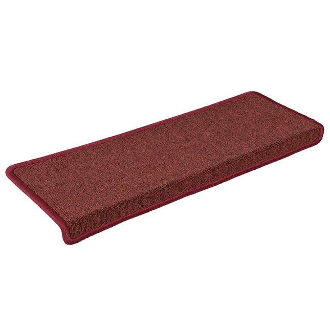 trappemåtter 30 stk. 65x21x4 cm bordeaux rektangulær kant