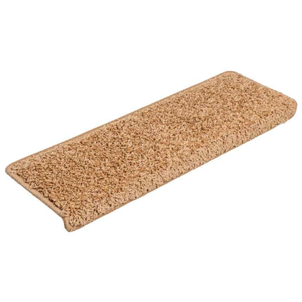 trappemåtter 30 stk. 65x21x4 cm beige rektangulær kant