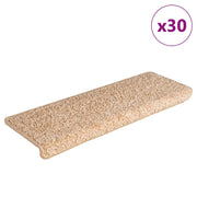 trappemåtter 30 stk. 65x21x4 cm guld rektangulær kant