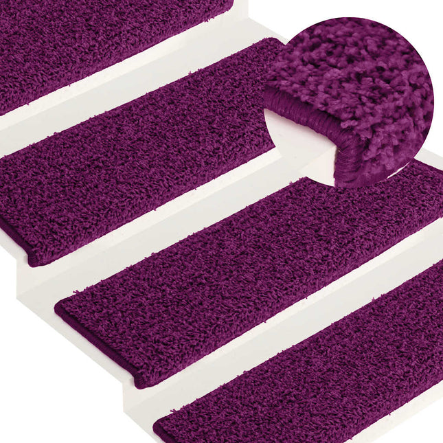 trappemåtter 30 stk. 65x21x4 cm lyserød rektangulær kant