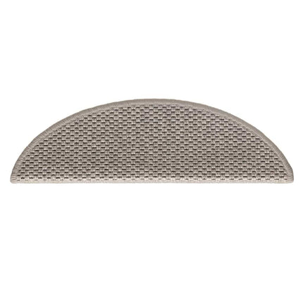 selvklæbende trappemåtter 30 stk. 56x17x3 cm sisal-look sølv