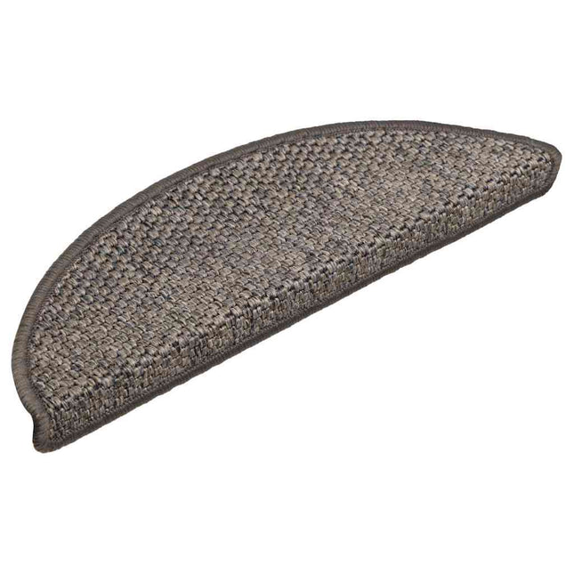 selvklæbende trappemåtter 30stk. 56x17x3cm sisal-look grå-beige