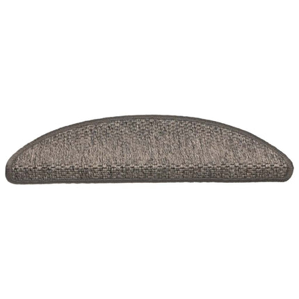 selvklæbende trappemåtter 30stk. 56x17x3cm sisal-look grå-beige