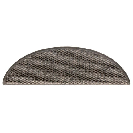 selvklæbende trappemåtter 30stk. 56x17x3cm sisal-look grå-beige