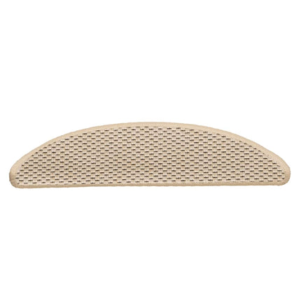 selvklæbende trappemåtter 30 stk. 56x17x3 cm sisal-look creme