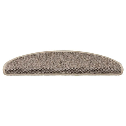 selvklæbende trappemåtter 30 stk. 65x21x4 cm sisal-look beige