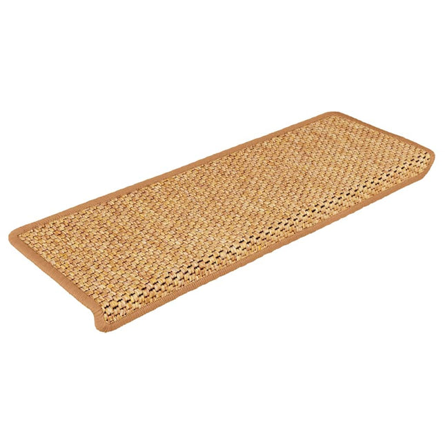 selvklæbende trappemåtter 30 stk. 65x21x4 cm sisal-look sisal