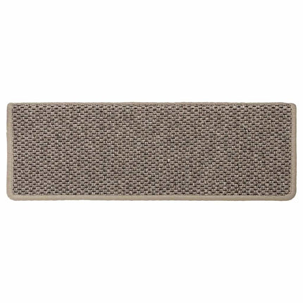 selvklæbende trappemåtter 30 stk. 65x21x4 cm sisal-look beige