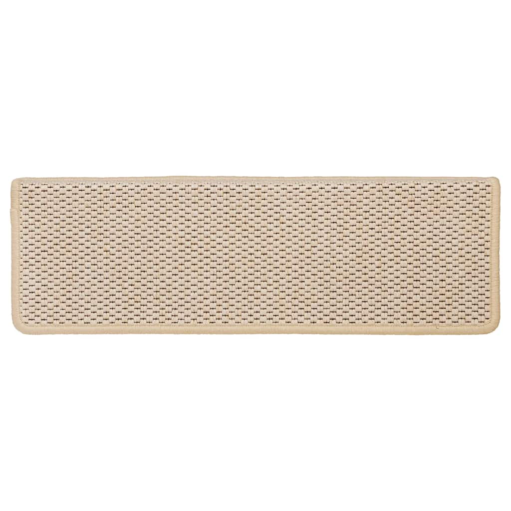 selvklæbende trappemåtter 30 stk. 65x21x4 cm sisal-look Berber